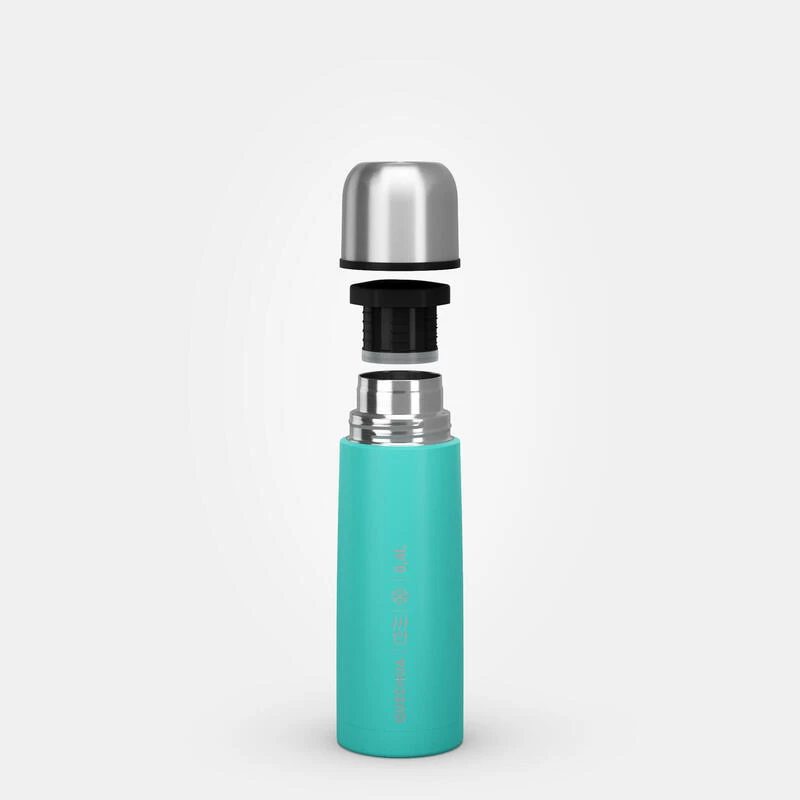 Quechua Bouteille Isotherme Inox 0,4L Avec Gobelet Pour La Randonnée - Turquoise 10 Quechua Bouteille Isotherme Inox 0,4L Avec Gobelet Pour La Randonnée - Turquoise – Image 8