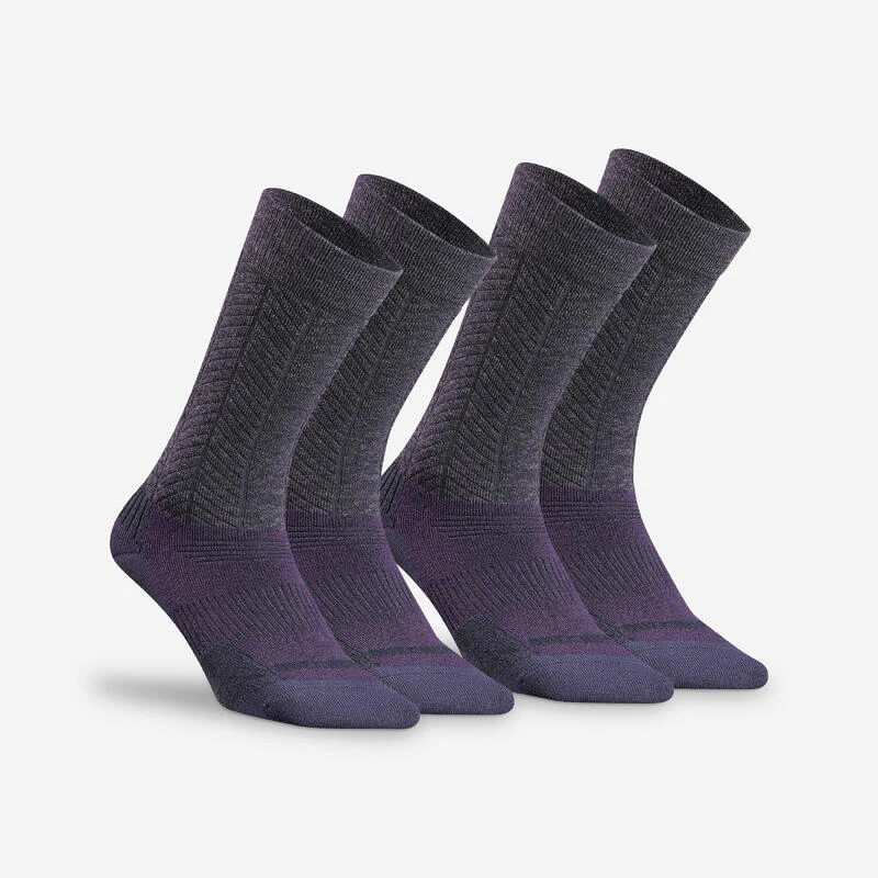 Quechua Chaussettes Chaudes De Randonnée - SH500 MID - X2 Paires 3 Quechua Chaussettes Chaudes De Randonnée - SH500 MID - X2 Paires