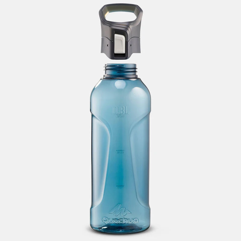 Quechua Gourde Ecozen® 0,8L Avec Bouchon Ouverture Rapide Pour La Randonnée - Bleu 11 Quechua Gourde Ecozen® 0,8L Avec Bouchon Ouverture Rapide Pour La Randonnée - Bleu – Image 10