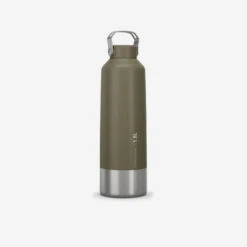 Quechua Gourde Inox 1,5L Avec Bouchon à Vis Pour La Randonnée - Kaki