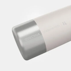 Quechua Gourde Inox 1L Avec Bouchon à Vis Pour La Randonnée - Blanc -Quechua gourde inox 1l avec bouchon a vis pour la randonnee blanc 2