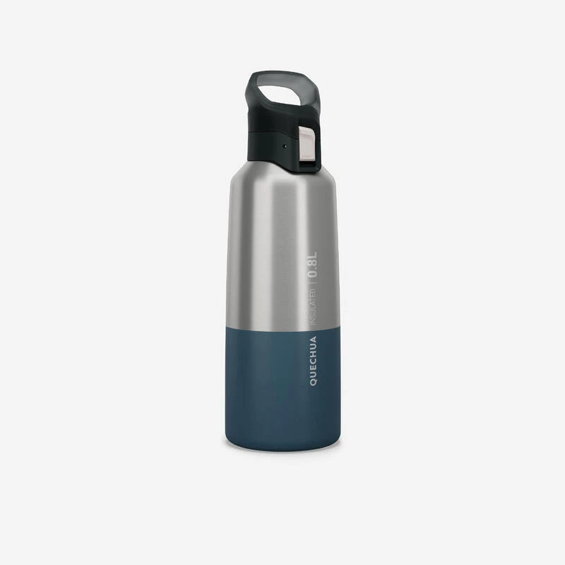 Quechua Gourde Isotherme Inox 0,8L Bouchon à Ouverture Rapide Pour La Randonnée - Bleu 3 Quechua Gourde Isotherme Inox 0,8L Bouchon à Ouverture Rapide Pour La Randonnée - Bleu