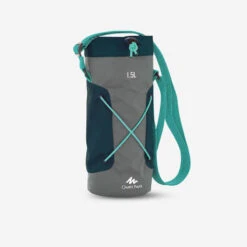 Quechua Housse Isotherme Pour Gourde Randonnée 1,2 à 1,5 Litre Gris/bleu