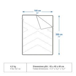 Quechua SAC DE COUCHAGE POUR LE CAMPING - ARPENAZ 10° COTON DOUBLE - 2 PERSONNES -Quechua sac de couchage pour le camping arpenaz 10 coton double 2 personnes 1