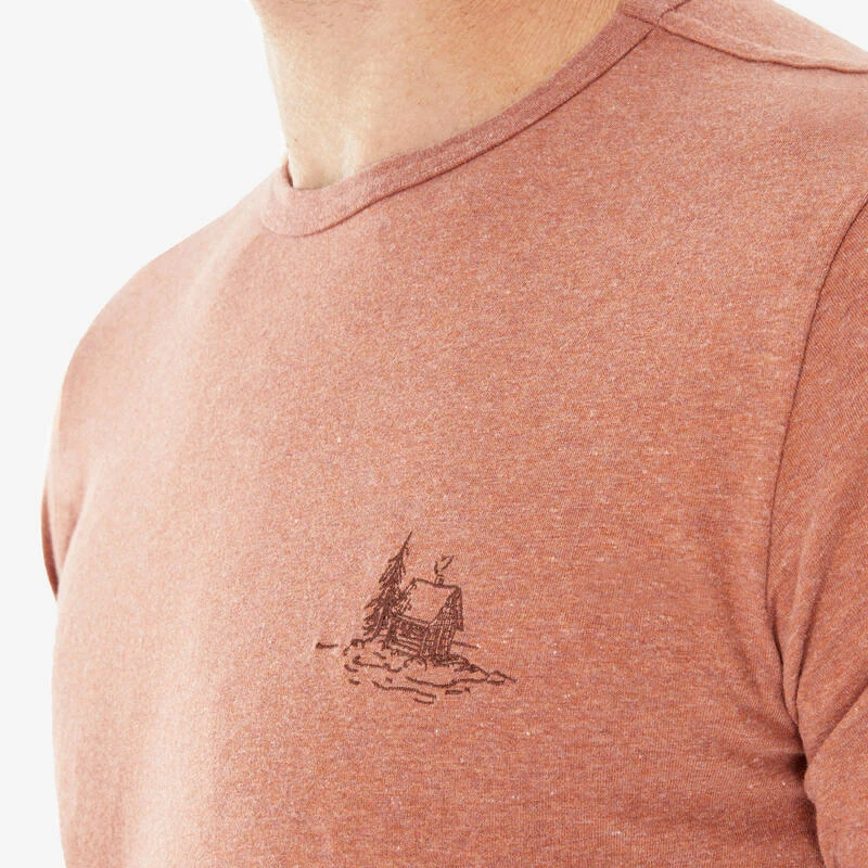 Quechua T-SHIRT NH100 MARRON H 6 Quechua T-SHIRT NH100 MARRON H – Image 4