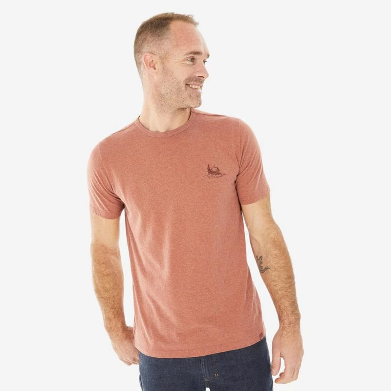 Quechua T-SHIRT NH100 MARRON H 3 Quechua T-SHIRT NH100 MARRON H