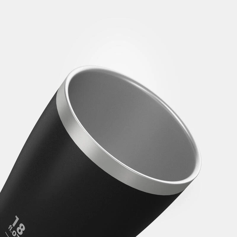 Quechua Tasse / Verre MH500 Isotherme (double Paroi Inox) Camp Du Randonneur 0,5L Noir 5 Quechua Tasse / Verre MH500 Isotherme (double Paroi Inox) Camp Du Randonneur 0,5L Noir – Image 3