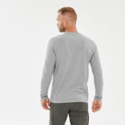 Quechua Tee-shirt NH100 ML Homme - Gris Clair 7 Quechua Tee-shirt NH100 ML Homme - Gris Clair -Quechua tee shirt nh100 ml homme gris clair 2