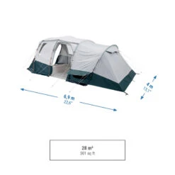 Quechua Tente à Arceaux De Camping - Arpenaz 6.3 F&B - 6 Personnes - 3 Chambres -Quechua tente a arceaux de camping arpenaz 63 f and b 6 personnes 3 chambres 2