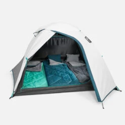 Quechua Tente De Camping - MH100 - 3 Places - Fresh & Black -Quechua tente de camping mh100 3 places fresh and black 4