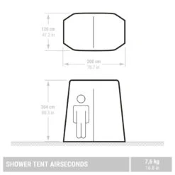 Quechua TENTE DE DOUCHE DE CAMPING GONFLABLE - AIRSECONDS - TISSU FRESH 13 Quechua TENTE DE DOUCHE DE CAMPING GONFLABLE - AIRSECONDS - TISSU FRESH -Quechua tente de douche de camping gonflable airseconds tissu fresh 1