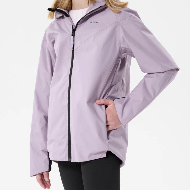 Quechua Veste Imperméable De Randonnée - MH500 Violette - Enfant 7-15 Ans 9 Quechua Veste Imperméable De Randonnée - MH500 Violette - Enfant 7-15 Ans – Image 7