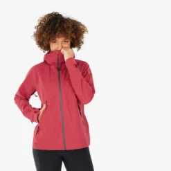 Quechua Veste Imperméable De Randonnée Montagne - MH500 - Femme - Framboise -Quechua veste impermeable de randonnee montagne mh500 femme framboise 3