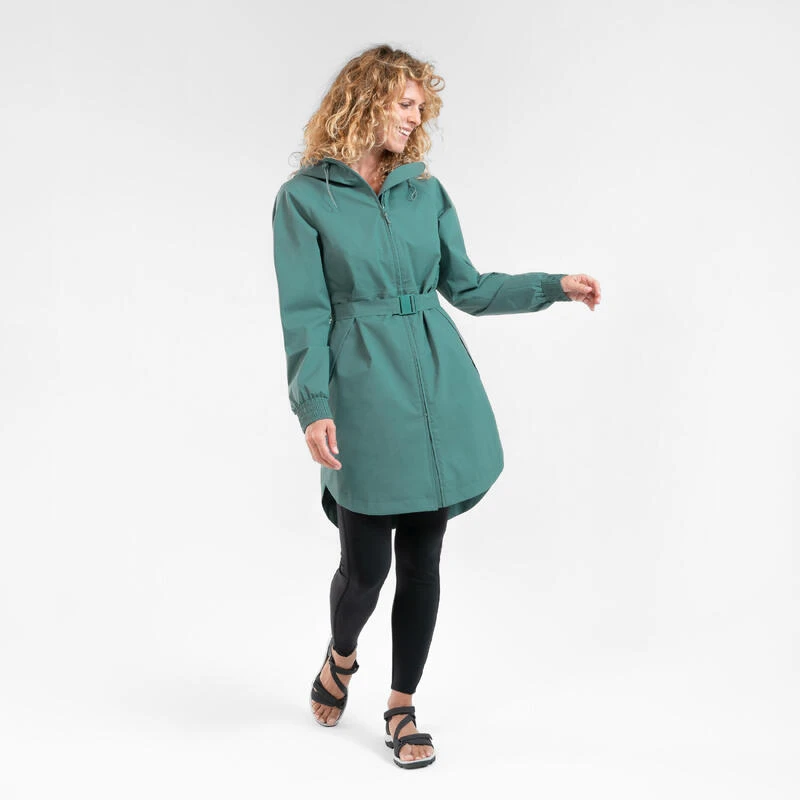 Quechua Veste Longue Imperméable De Randonnée - Raincut Long Series - Femme 4 Quechua Veste Longue Imperméable De Randonnée - Raincut Long Series - Femme – Image 2