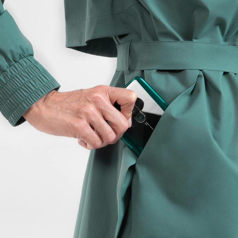 Quechua Veste Longue Imperméable De Randonnée - Raincut Long Series - Femme 8 Quechua Veste Longue Imperméable De Randonnée - Raincut Long Series - Femme – Image 6