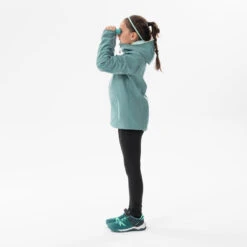 Quechua VESTE SOFTSHELL RANDONNEE - MH550 VERT PASTEL - ENFANT 7-15 ANS -Quechua veste softshell randonnee mh550 vert pastel enfant 7 15 ans 2