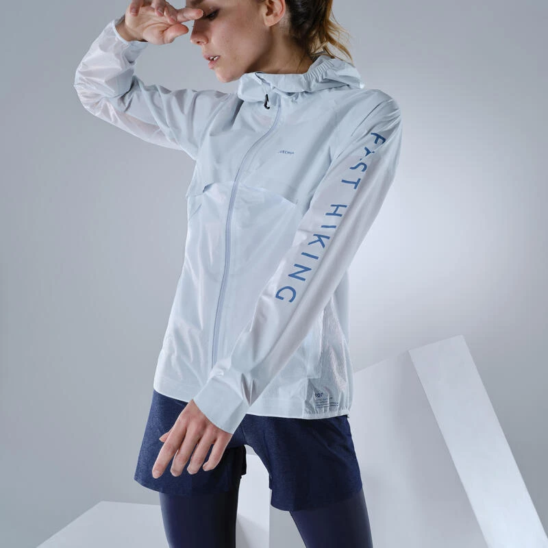 Quechua Veste Ultra Légère Hybride De Randonnée Rapide FH900 Femme Grise. 7 Quechua Veste Ultra Légère Hybride De Randonnée Rapide FH900 Femme Grise. – Image 5